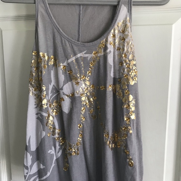 Express Grey Tank with Gold Design - Picture 1 of 5